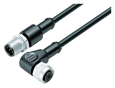 Automation Technology - Sensors and Actuators--Connecting cable male cable connector - female angled connector_VL_KSM12-77-3429_WDM12-3434-50005_black