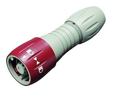 Connectors in Medical Grade Design--Male cable connector_770_1_KS_white_red_klKa