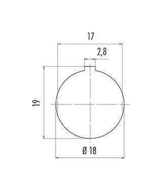 Assembly instructions / Panel cut-out 09 0328 290 07 - M16 Female panel mount connector, Contacts: 7 (07-a), shieldable, THT, IP40, Front mounting