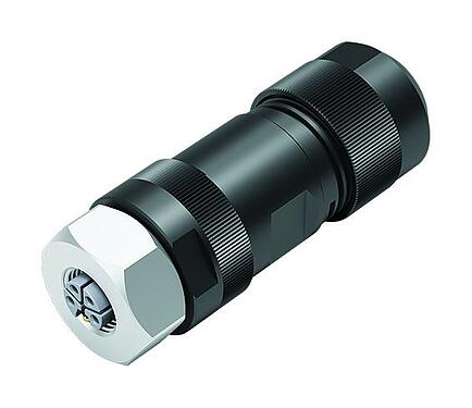 Kuva M12 Kaapelirasia, Napojen määrä: 4+FE, 8,0-13,0 mm, suojaamaton, ruuviliitin, IP67, M12x1,0, Ruostumaton teräs