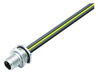M12 Phích cắm gắn bảng, Số lượng cực : 5, không có chống nhiễu, dây đơn, IP68, UL 2238, M16x1,5, Chốt trung tâm, có thể vặn từ phía trước, túp lều