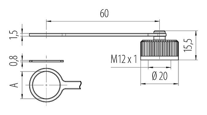 Bản vẽ tỷ lệ Nắp bảo vệ, IP67