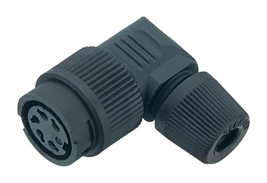Illustratie Bajonet Female haakse connector, aantal polen: 2, 4,0-6,0 mm, onafgeschermd, soldeer, IP40