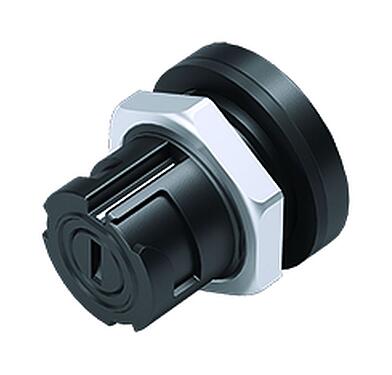 Illustratie 09 0762 180 05 - Bajonet NCC Female panel mount connector, aantal polen: 5, onafgeschermd, soldeer, IP54 losgekoppeld, aan voorkant verschroefbaar