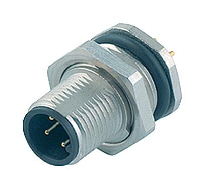 Illustratie 86 0631 1100 00012 - M12-A Male panel mount connector, aantal polen: 12, onafgeschermd, THT, IP68, UL, M16x1,5, aan voorkant verschroefbaar