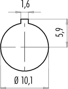 Lắp ráp mẫu Lưỡi lê Ổ cắm gắn bảng, Số lượng cực : 2, không có chống nhiễu, hàn, IP40, M10x0,75, Gắn phía trước