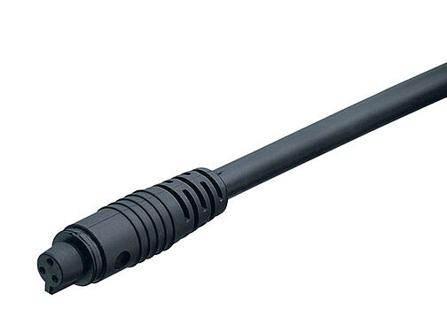 3D View 79 9006 12 05 - Snap-In IP40 Female cable connector, Contacts: 5, unshielded, moulded on the cable, IP40, PVC, black, 5 x 0.25 mm², 2 m