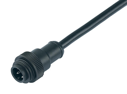 Abbildung 79 0231 20 04 - RD24 Kabelstecker, Polzahl: 3+PE, ungeschirmt, am Kabel angespritzt, IP67, PVC, schwarz, 4 x 1,50 mm², 2 m