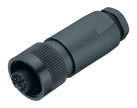Illustration 99 0202 110 07 - RD24 Female cable connector, Contacts: 6+PE, 8.0-10.0 mm, unshielded, crimping (Crimp contacts must be ordered separately), IP67, PG 11