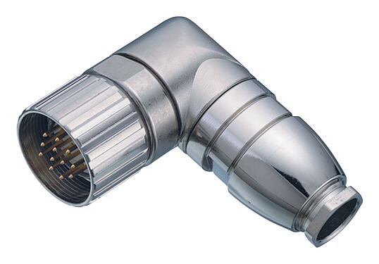 Illustratie M23 Male haakse connector, aantal polen: 12, 6,0-10,0 mm, onafgeschermd, soldeer, IP67