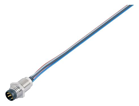 Illustration 76 6019 0111 00008-0200 - M8 Embase mâle, Contacts: 8, non blindé, fils, IP67/IP69K, UL 2238, M8x0,5