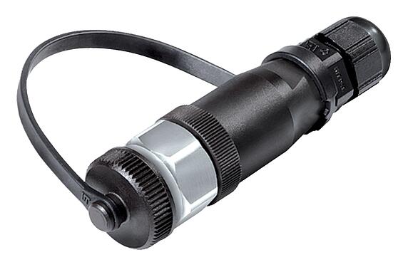 Illustratie M12 Kabeldoos, aantal polen: 4, 4,0-6,5 mm, onafgeschermd, schroefklem, IP68/IP69K, voor buitenapplicaties, UV-Beständig