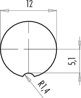 Montageanleitung / Montageausschnitt M9 Flanschdose, Polzahl: 3, ungeschirmt, löten, IP67, M12x0,5, Frontmontage