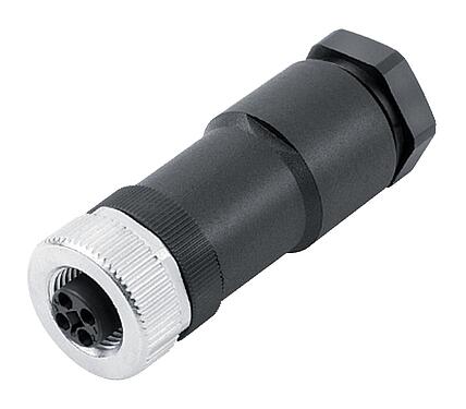 Illustration M12 Connecteur femelle, Contacts: 4, 8,0-10,0 mm, non blindé, pince à visser, IP67, UL 2238, VDE