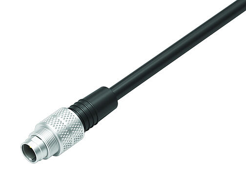 Abbildung 79 1451 212 03 - M9 IP67 Kabelstecker, Polzahl: 3, ungeschirmt, am Kabel angespritzt, IP67, PUR, schwarz, 3 x 0,25 mm², 2 m