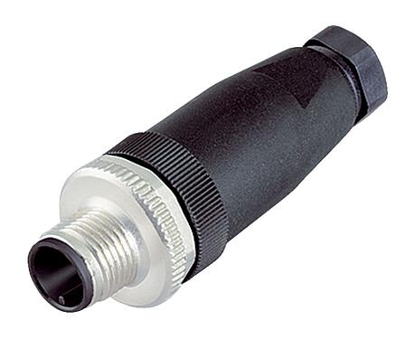 Abbildung M12 Kabelstecker, Polzahl: 4, 4,0-6,0 mm, ungeschirmt, crimpen (Crimpkontakte müssen separat bestellt werden), IP67, UL 2238