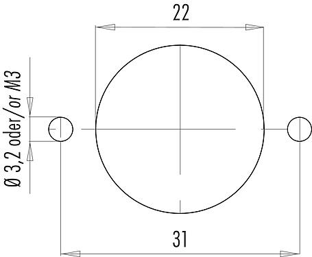 Monteringsanvisningar/panelurtag 09 0215 00 07 - RD24 Flänsplugg, antal poler: 6+PE, oskärmad, lödning, IP67