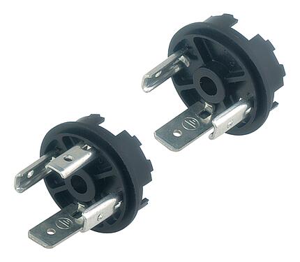 Illustration 43 1705 000 03 - Male power connector, Contacts: 2+PE, unshielded, solder, IP40 without seal, VDE, ESTI+