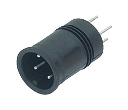 Illustration M12 Male receptacle, Contacts: 4, unshielded, THT, IP67, Front mounting