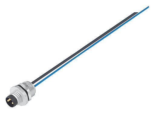 Minh hoạ M8 Phích cắm gắn bảng, Số lượng cực : 3, không có chống nhiễu, dây đơn, IP67, UL 2238, M10x0,75, Gắn phía trước, túp lều