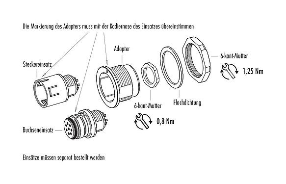Montageanleitung Snap-In Adapter, ungeschirmt, VDE, Frontmontage