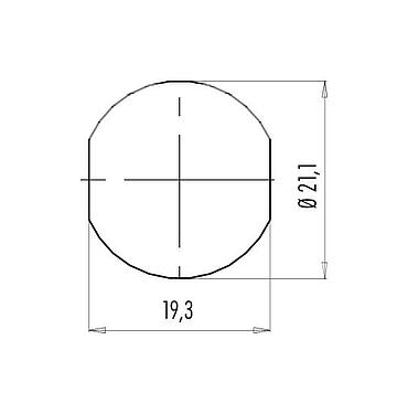 Assembly instructions / Panel cut-out 09 4815 80 05 - Push Pull Male panel mount connector, Contacts: 5, unshielded, solder, IP67, Front mounting