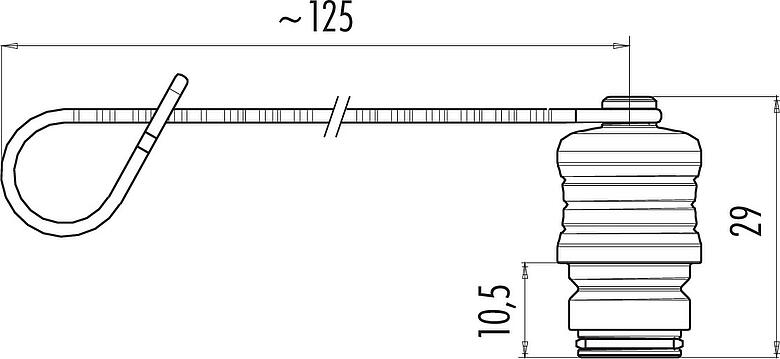 Schaaltekening Beschermkap, IP67, voor kabelstekker