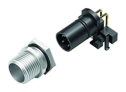 Illustratie 99 3441 601 05 - M12-A Haakse male panel mount connector, aantal polen: 5, schermbaar, THR, IP68, UL, voor PCB-montage