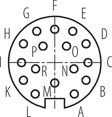 Contactconfiguratie (Insteekbereik) M16 Kabeldoos, aantal polen: 16, 6,0-8,0 mm, onafgeschermd, soldeer, IP67