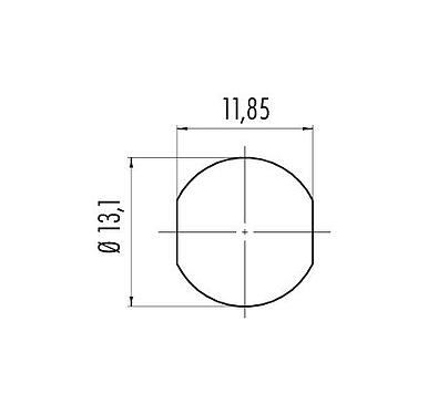 Assembly instructions / Panel cut-out 09 0774 090 08 - Bayonet Female panel mount connector, Contacts: 8, unshielded, THT, IP67