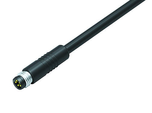插图 79 3413 52 05 - Snap-in 快插 直头针头电缆连接器, 极数: 5, 非屏蔽, 预铸电缆, IP65, PUR, 黑色, 5x0.34mm², 2m