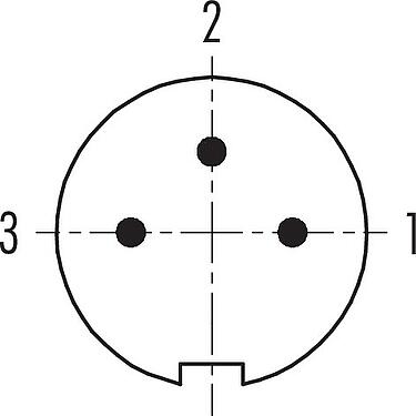 접점 배치(접속측) M9 각진 플러그, 콘택트 렌즈: 3, 3.5-5.0mm, 차폐되지 않음, 솔더, IP67