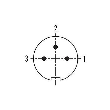 Koskettimien järjestys (plug in -puoli) M9 Kaapelipistoke, Napojen määrä: 3, 3,5-5,0 mm, suojaamaton, juotos, IP67