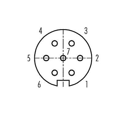 Arranjo de contato (Lado do plug-in) Baioneta Tomada angular, Contatos: 7, 6,0-8,0 mm, desprotegido, solda, IP40