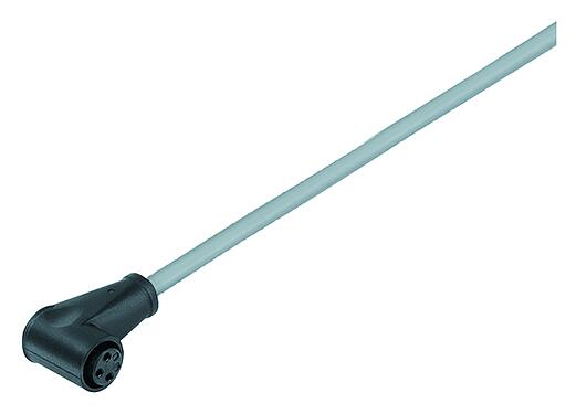 Kuva 79 3414 42 03 - Snap-In Kulmarasia, Napojen määrä: 3, suojaamaton, suihkutettu kaapelille, IP65, PVC, musta, 3 x 0,25 mm², 2 m