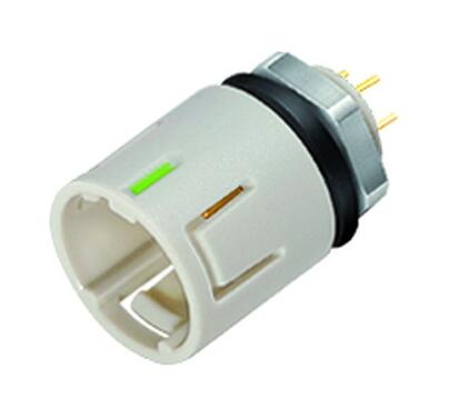 Illustration 99 9227 490 08 - Snap-In Male panel mount connector, Contacts: 8, unshielded, THT, IP67
