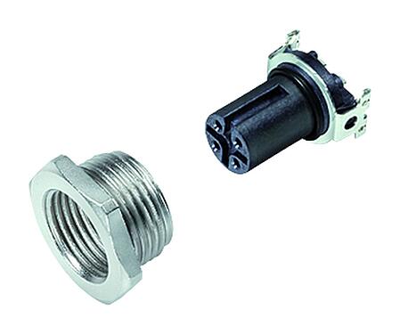 Illustration 99 3482 352 08 - M12 Female panel mount connector, Contacts: 8, unshielded, SMT, IP67