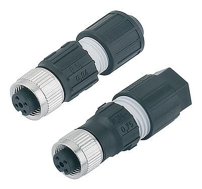 Abbildung M12 Kabeldose, Polzahl: 4, 4,0-8,0 mm, ungeschirmt, IDC, IP67