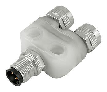 自動化技術.感測器和執行器--双分线盒，Y 型分配器， 插頭 - 2 個插座_765_2fach_M12S_M12DD