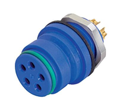 Minh hoạ Snap-In Ổ cắm gắn bảng, Số lượng cực : 8, không có chống nhiễu, hàn, IP67, UL 2238, VDE, M12x1,0, Gắn phía trước