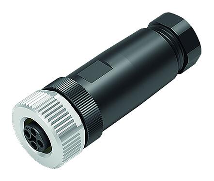 Illustratie M12 Kabeldoos, aantal polen: 4, 6,0-8,0 mm, onafgeschermd, schroefklem, IP67, UL 2238, VDE