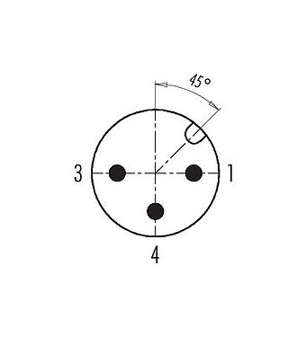 Contactconfiguratie (aansluitzijde) 99 0429 161 04 - M12 Male haakse connector, aantal polen: 3, 6,0-8,0 mm, onafgeschermd, schroefklem, IP67, UL