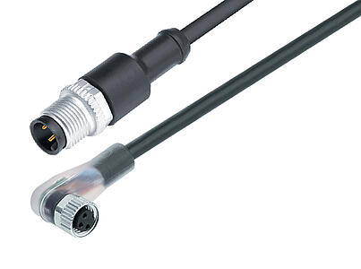 Automation Technology - Sensors and Actuators--Male cable connector - female angled connector M8x1_765_0_10_DG_SK