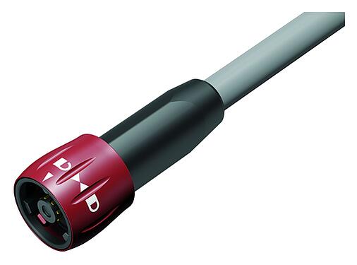 插图 卡扣式 直头针头电缆连接器, 极数: 8, 非屏蔽, 焊接, IP67, PVC, 灰色, 8x0.25mm², 5m