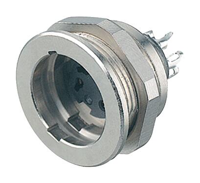 Illustration 09 4836 00 12 - Push Pull Female panel mount connector, Contacts: 12, shieldable, solder, IP67