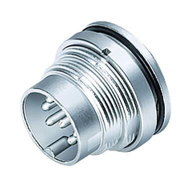 Abbildung 09 0463 80 19 - M16 Flanschstecker, Polzahl: 19 (19-a), ungeschirmt, löten, IP67, UL, von vorne verschraubbar