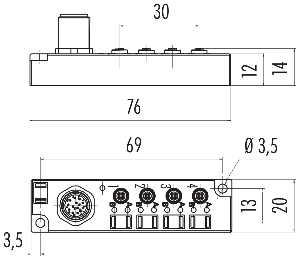 Steckbarer 4-fach Verteiler - Franz Binder GmbH & Co. Elektrische