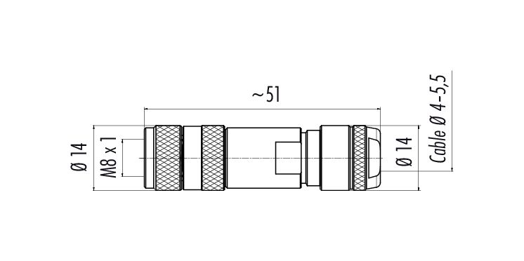 99 3368 100 04 | binder M8 Female cable connector, Contacts: 4 