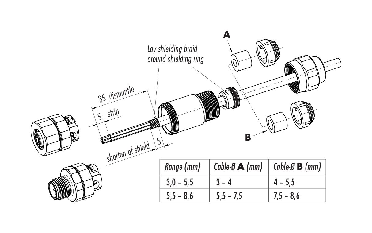 99 1429 995 04 | binder M12 Male cable connector, Contacts: 4, 5.5 