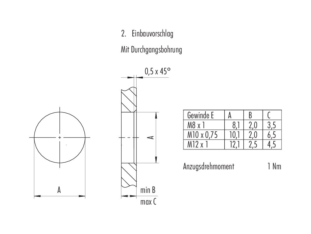 09 3403 81 03 | binder M8 Flanschstecker, Polzahl: 3, ungeschirmt  
